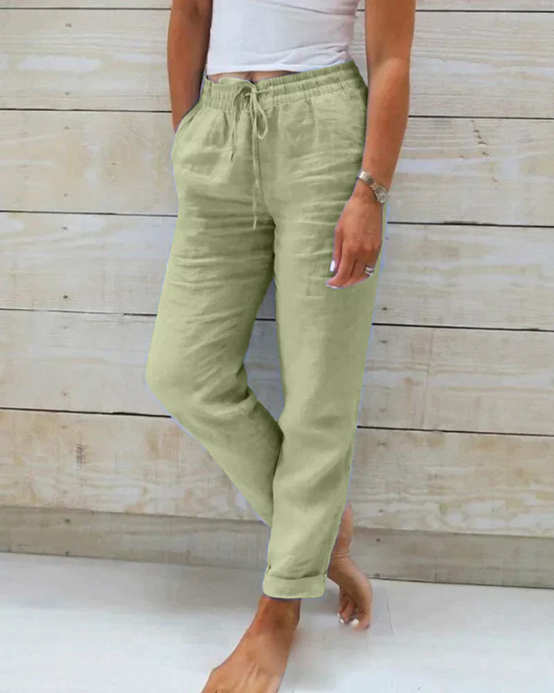 Stacy | Pantalones de lino elegantes para mujer