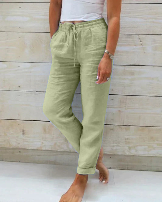 Stacy | Pantalones de lino elegantes para mujer