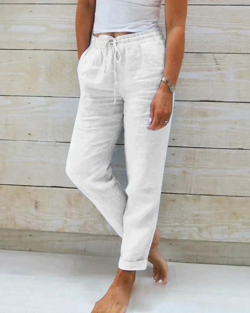Stacy | Pantalones de lino elegantes para mujer