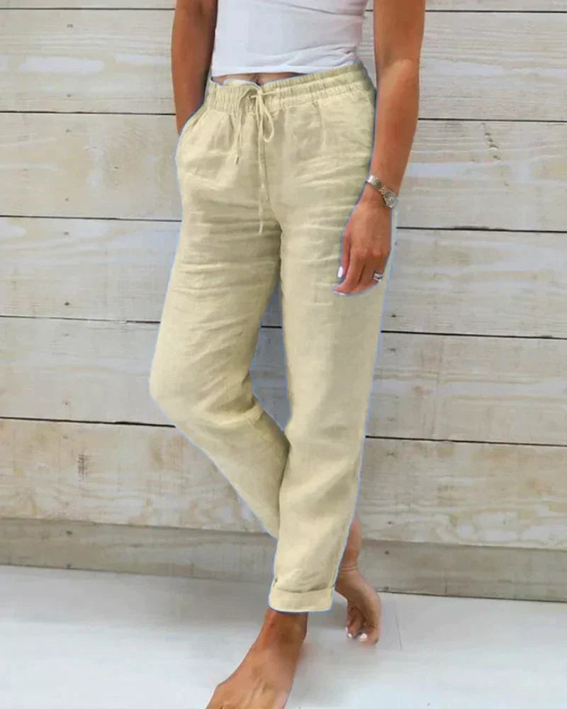 Stacy | Pantalones de lino elegantes para mujer