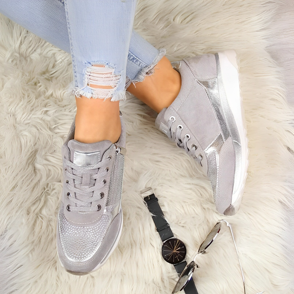 Pro Shoes - Zapatillas con cremallera