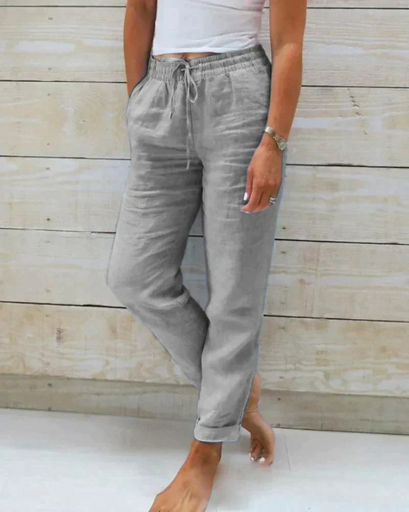Stacy | Pantalones de lino elegantes para mujer