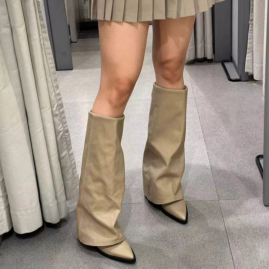 Wynne - botines anchos para mujer con tacón grueso