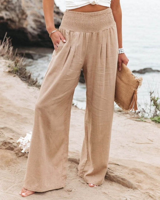 Quinley - Pantalón de lino stretch