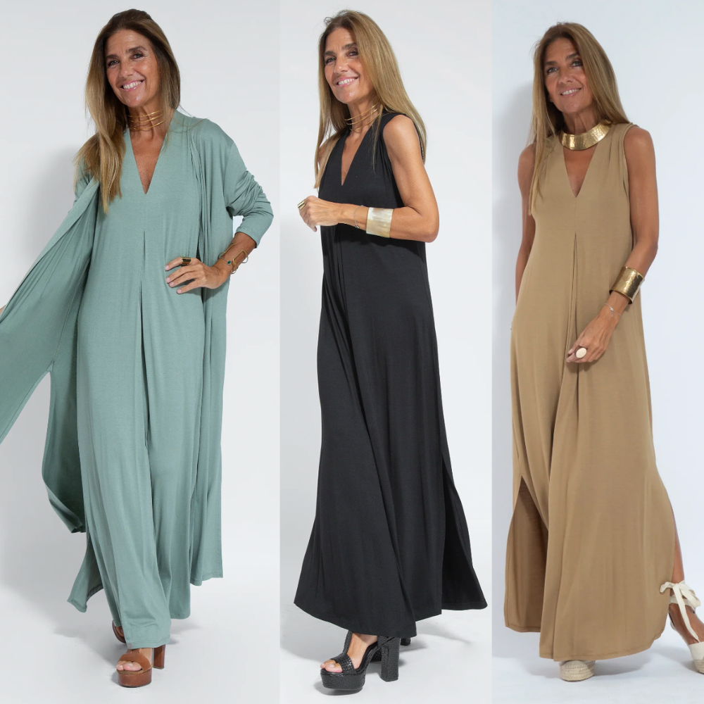 Elfleda - Vestido largo y chaleco