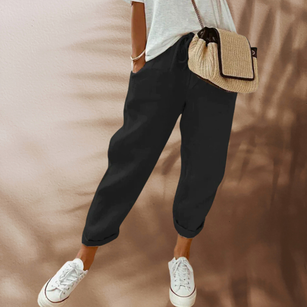 Bibi | Pantalones de lino casuales y elegantes para mujeres