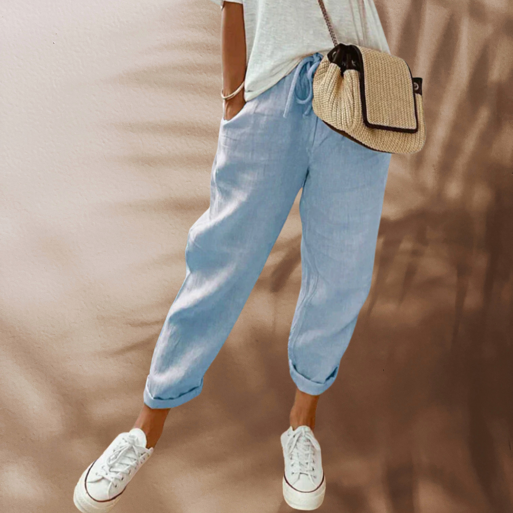 Bibi | Pantalones de lino casuales y elegantes para mujeres