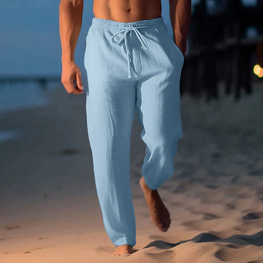Matthew - pantalón de lino de moda para hombre