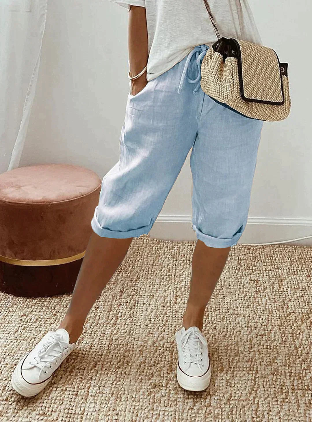 Serrena - pantalón de lino elegante para mujer en verano