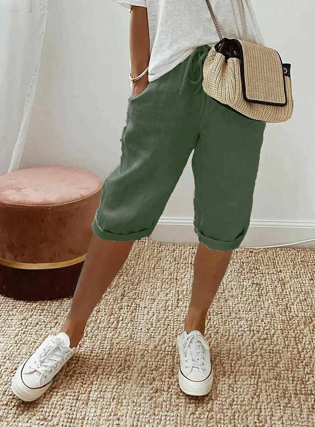 Serrena - pantalón de lino elegante para mujer en verano