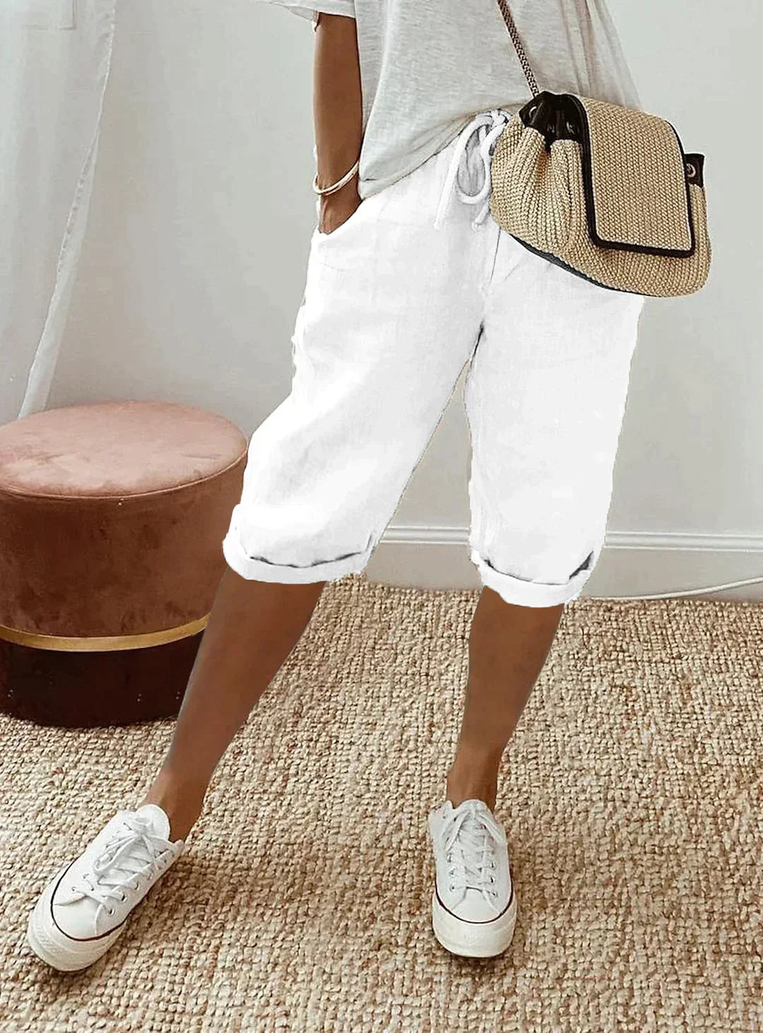 Serrena - pantalón de lino elegante para mujer en verano