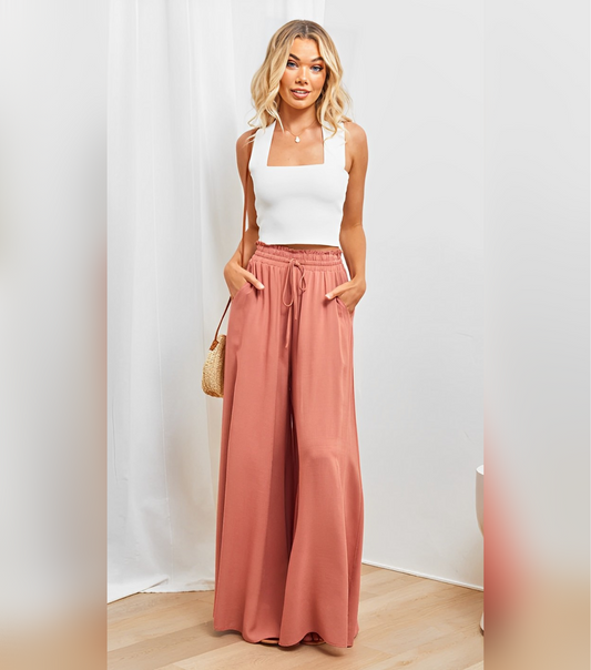 Jamie - Pantalones sueltos de pierna ancha y cintura alta