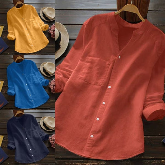 Venetia - camisa casual de lino y algodón