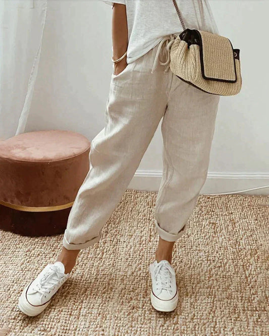 Gigi - Pantalones de lino casuales y elegantes
