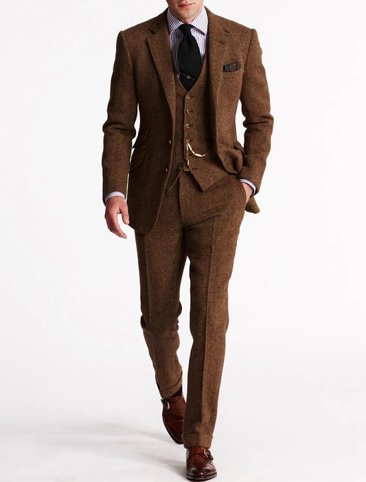 Franky | Conjunto de 3 piezas para hombre – Blazer de negocios, chaleco y pantalón