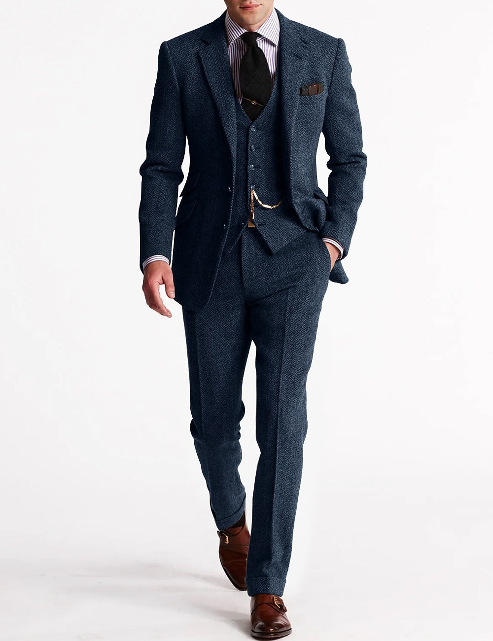 Franky | Conjunto de 3 piezas para hombre – Blazer de negocios, chaleco y pantalón