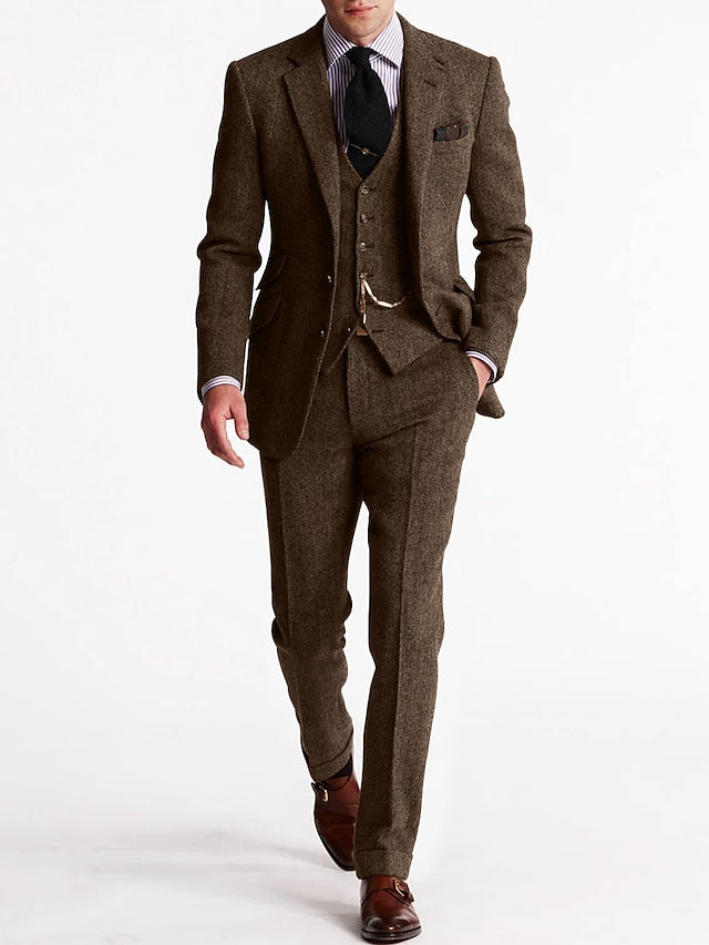 Franky | Conjunto de 3 piezas para hombre – Blazer de negocios, chaleco y pantalón