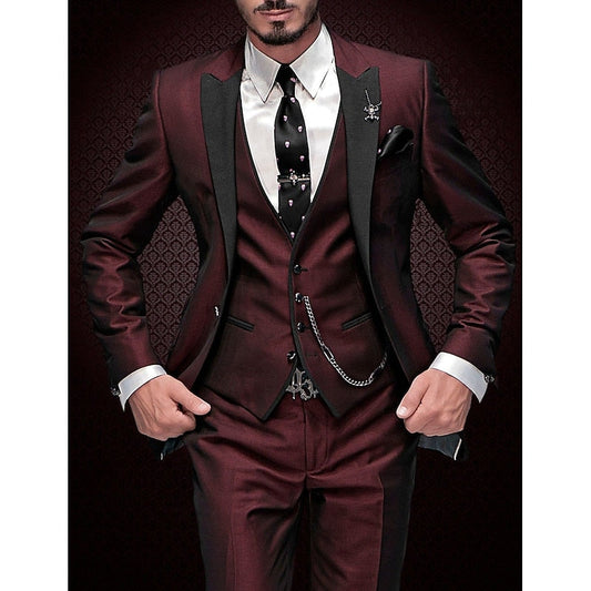 Antonio | Conjunto de lino de 3 piezas para hombre – Blazer, chaleco y pantalón